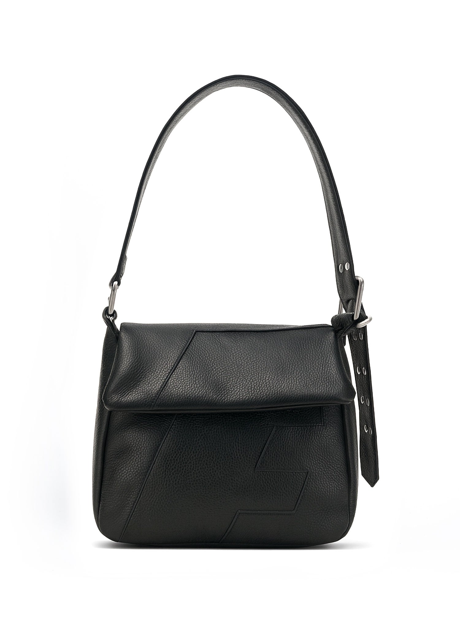 Leather Shoulder Bag - Black