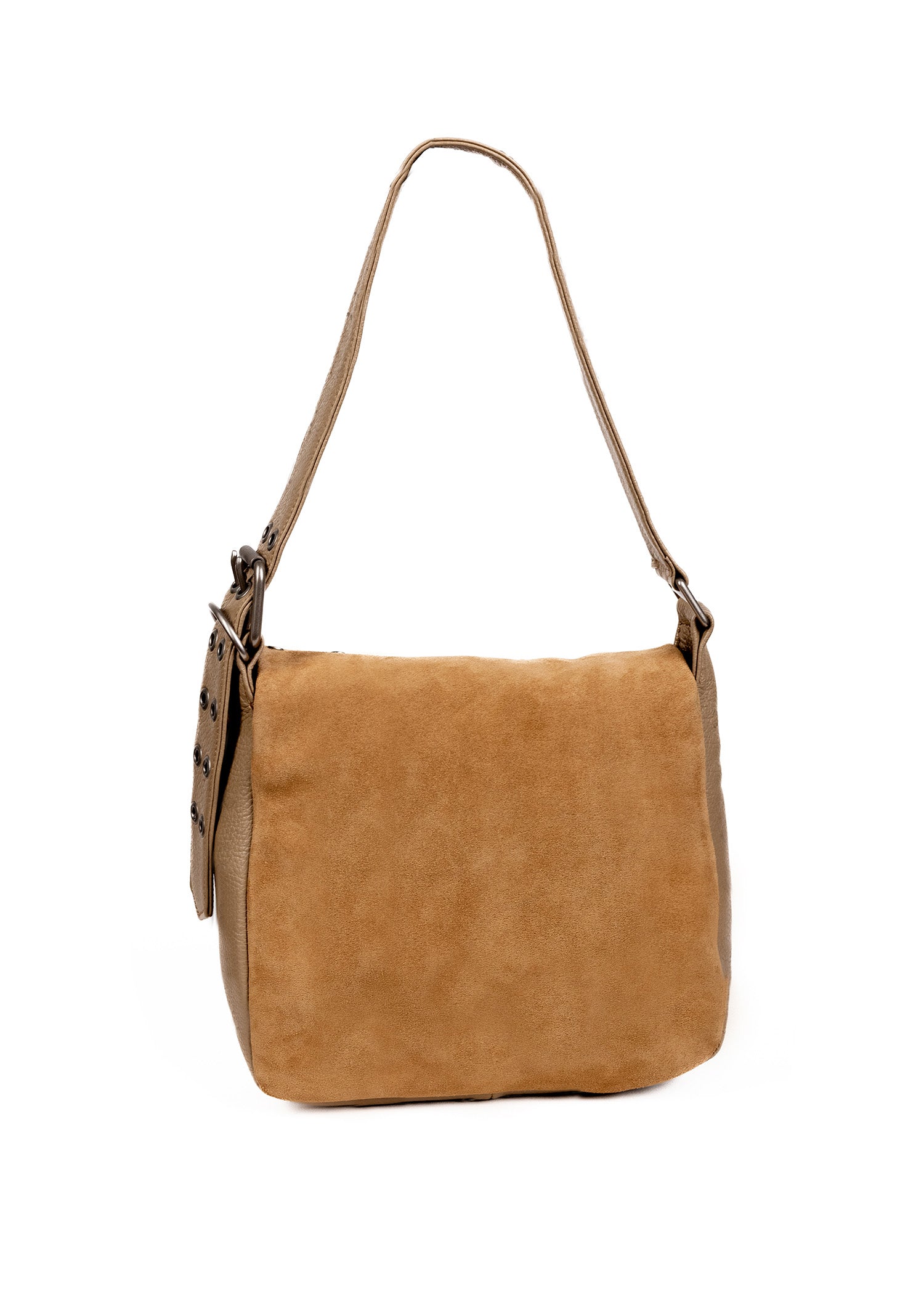 Suede Shoulder Bag - Sand