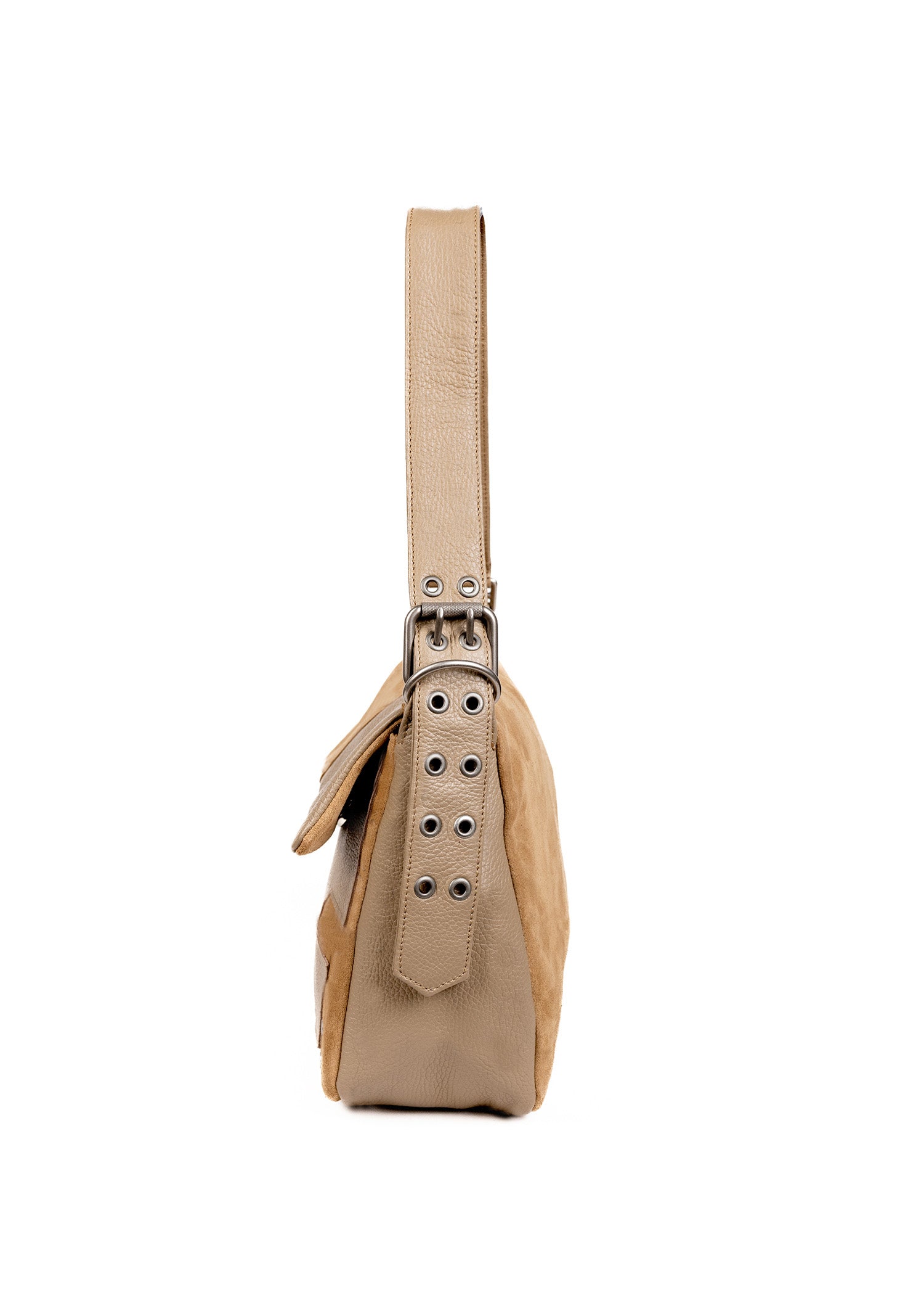 Suede Shoulder Bag - Sand