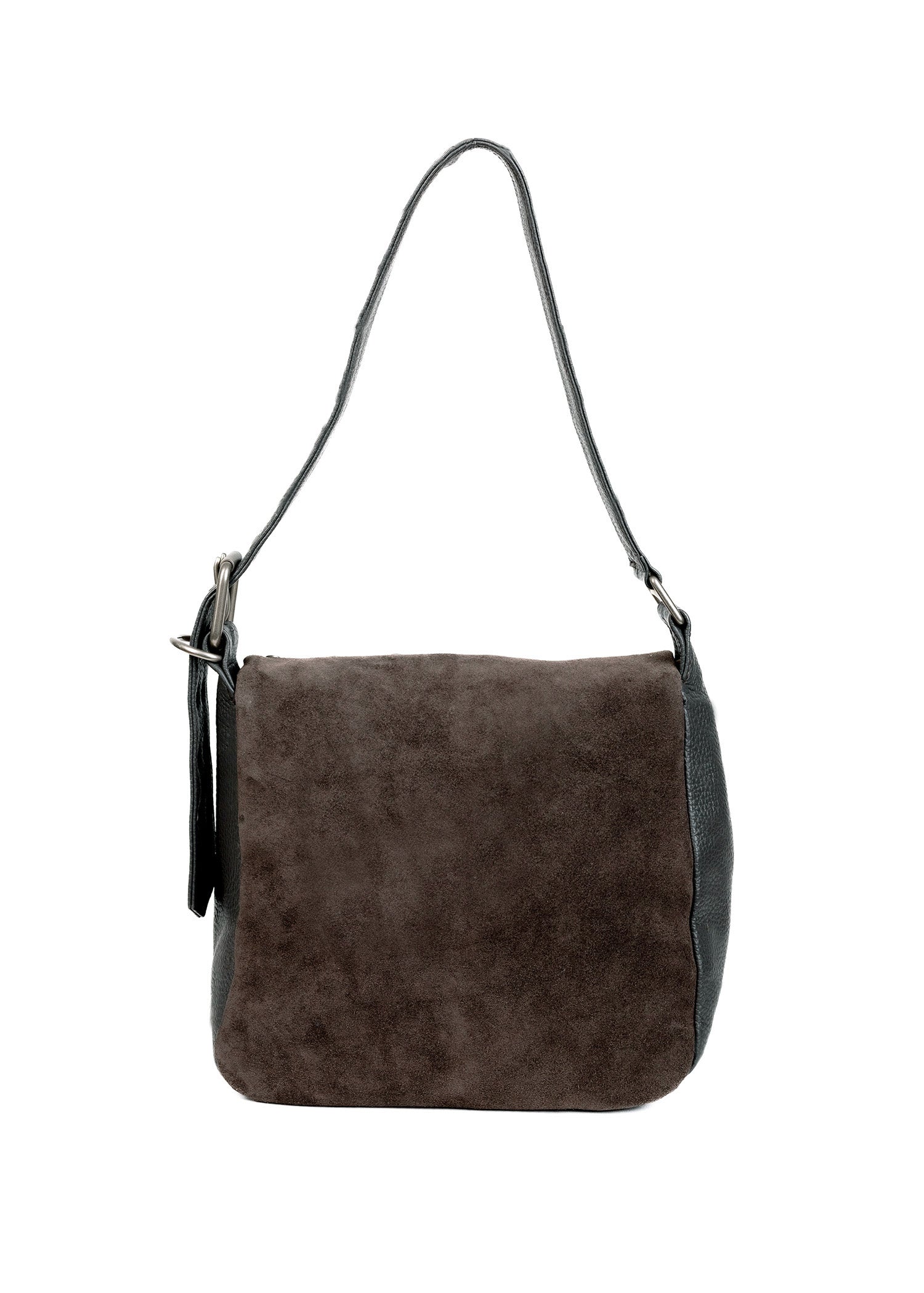 Suede Shoulder Bag - Charcoal