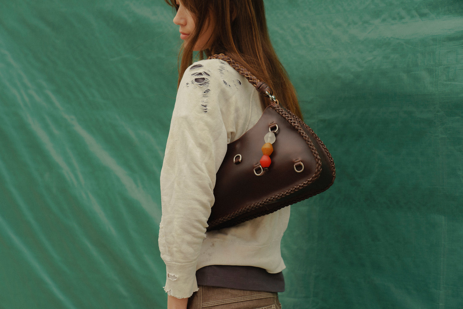 Mast Baguette Shoulder Bag - Brown