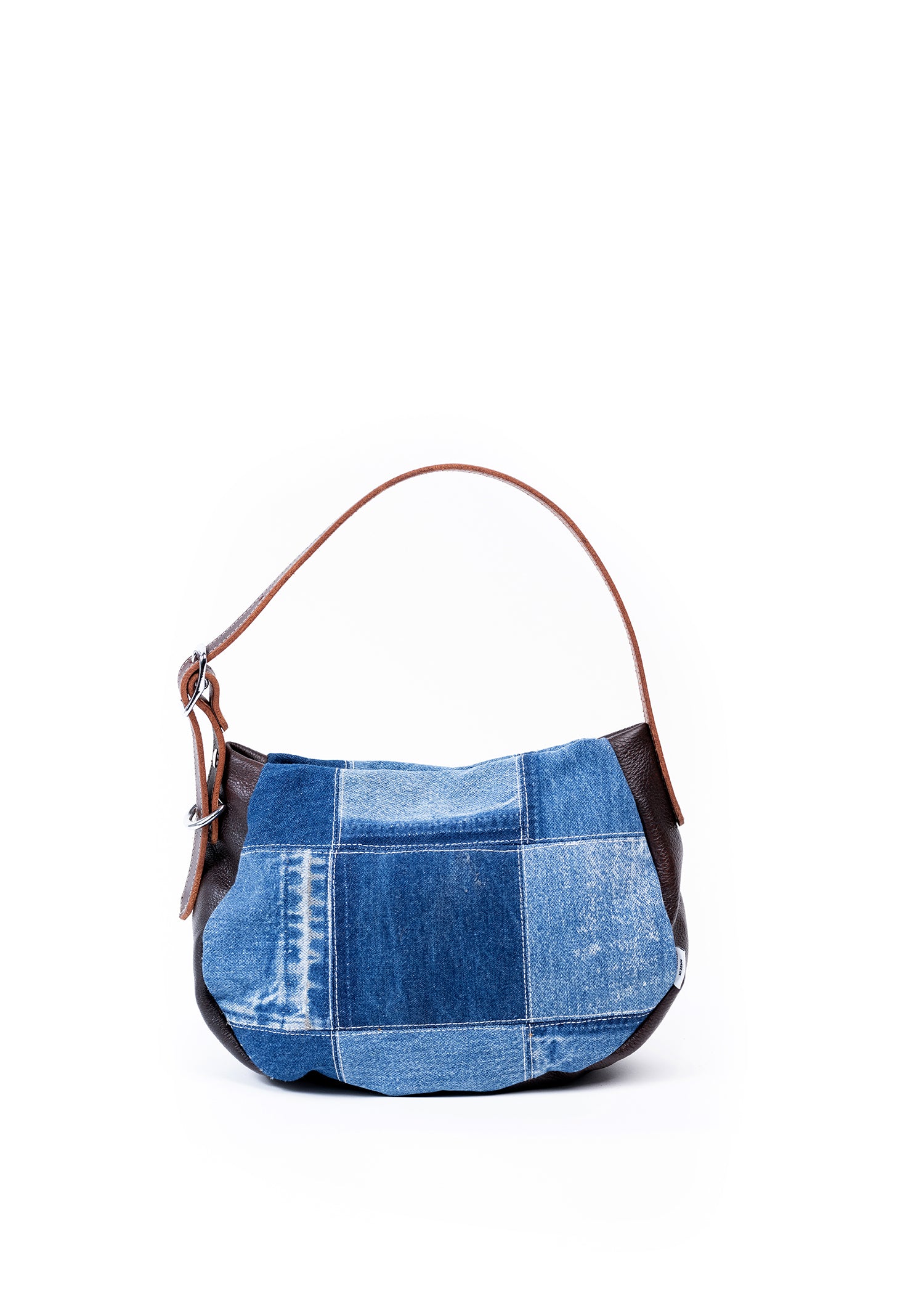 Patchwork Denim Saddle Bag