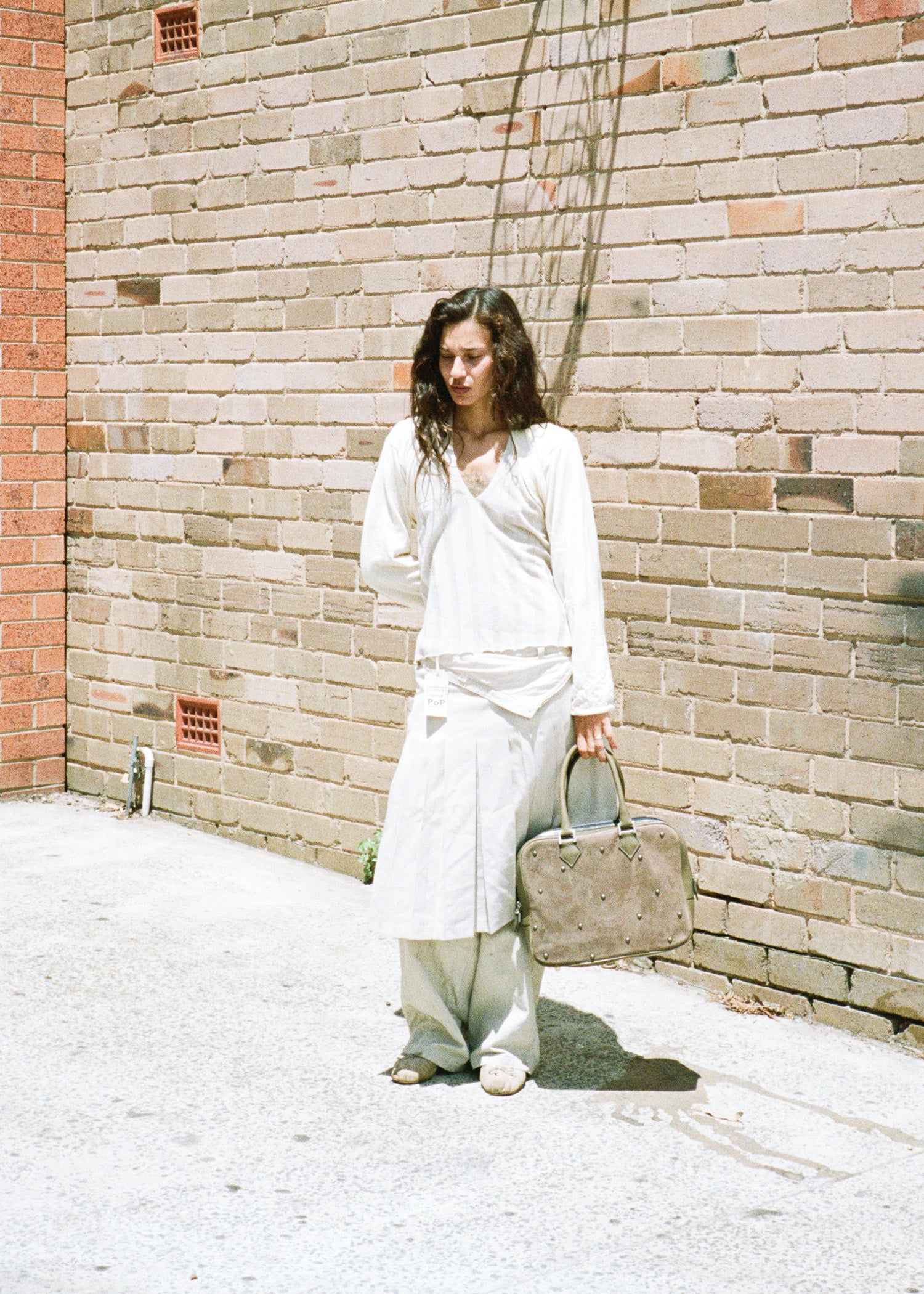 Moss Suede Bowling Bag