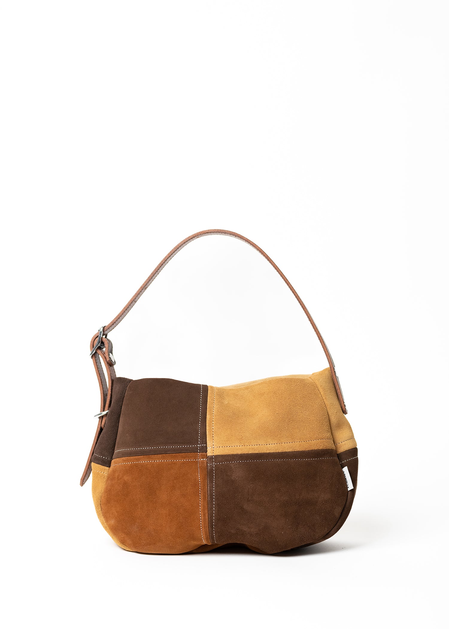 Suede Star-studded Shell Bag